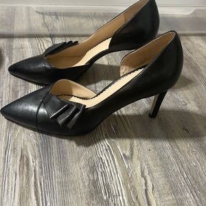 Nine West heels. 3 inch black leather